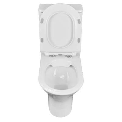 Унитаз безободковый AZ-1038A Fretta Round с сиденьем микролифт Azario фото в интернет-магазине Русалия