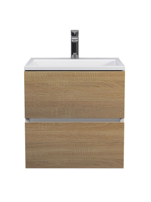 Тумба с раковиной Uperwood Barsa 50 см, раковина белая, подвесная тумба белая/дуб сонома 29830205646 фото в интернет-магазине Русалия