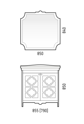 Зеркало "Манойр 85" Corozo фото в интернет-магазине Русалия