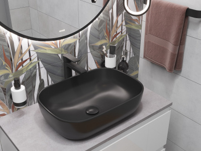 Зеркало круглое ECLIPSE SMART 60X60 A64146 с ореольной подсветкой, черный профиль Cersanit фото в интернет-магазине Русалия