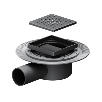 W01BD-P11-010-01BM MasterFlow Трап для душа точечный универс затвор Cut Gradient 10см цвет черн мат Am.Pm фото в интернет-магазине Русалия