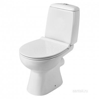 Унитаз - компакт с сиденьем микролифт slim Цезарь 1WH302415 Сантек фото в интернет-магазине Русалия