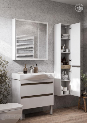 Тумба под раковину AQUATON Нортон 80 белая 1A248901NT010 фото в интернет-магазине Русалия