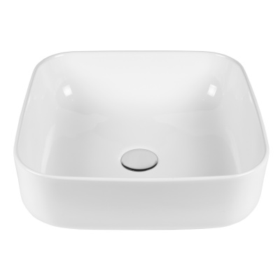 BOND S57-380 Раковина накладная квадратная 38*38*13,5см белая фото в интернет-магазине Русалия