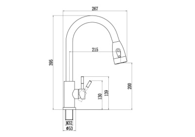 Смеситель для кухонной мойки Savol (S-002806C) фото в интернет-магазине Русалия