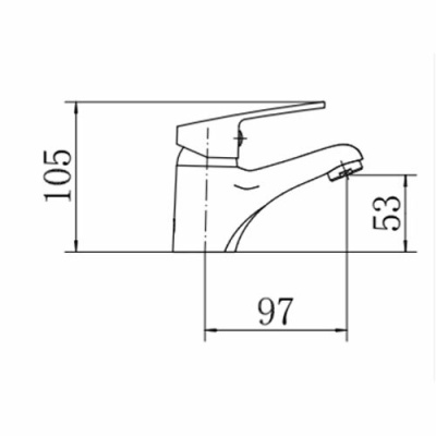Смеситель для умывальника FASHUN хром (A1016) фото в интернет-магазине Русалия