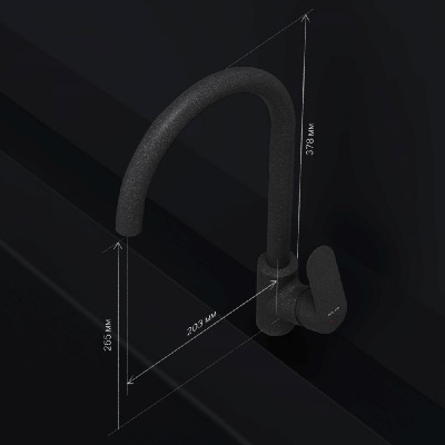 F8007122 Like смеситель для кухни, элегантный черный, шт фото в интернет-магазине Русалия