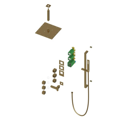 Душевая система встроенная с термостатом Timo Selene золото матовое (SX-2239/17SM) фото в интернет-магазине Русалия