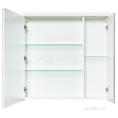 Зеркальный шкаф AQUATON Брук 80 белый 1A200602BC010 фото в интернет-магазине Русалия