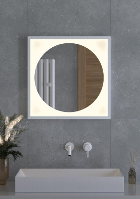 Зеркало с LED-подсветкой настенное ECLIPSE DEFESTO 60x60 см, DF 2236 фото в интернет-магазине Русалия