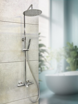 Душевая система с термостатом AltroBagno Costanza 030412 Cr AltroBagnoCostanza030412Cr фото в интернет-магазине Русалия