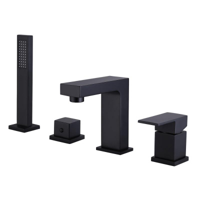 Смеситель ABBER Daheim AF8213B на борт ванны, черный матовый фото в интернет-магазине Русалия