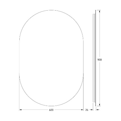 Зеркало с LED-подсветкой настенное OPTI DEFESTO 60x90 см, DF 2905 фото в интернет-магазине Русалия