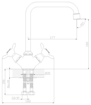 Смеситель для кухонной мойки Rossinka Q (Q02-72) фото в интернет-магазине Русалия