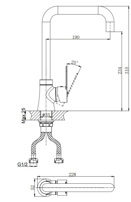 Смеситель для кухни RUSH Tenerife (TE2835-23) фото в интернет-магазине Русалия