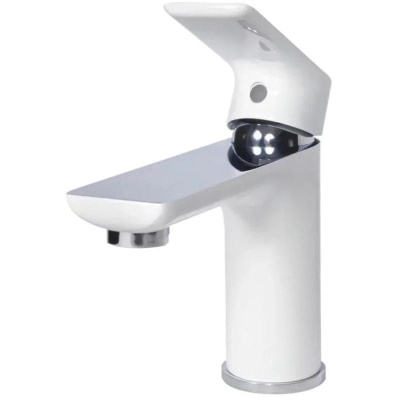 Смеситель для раковины Grocenberg GB2009WC, белый/хром фото в интернет-магазине Русалия