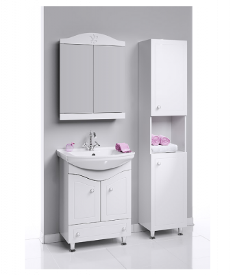 Зеркальный шкаф 65 Franchesca белый FR0406 Aqwella фото в интернет-магазине Русалия