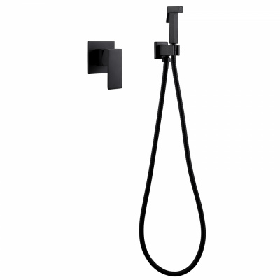 Смеситель ABBER Daheim AF8225B с гигиеническим душем, черный матовый фото в интернет-магазине Русалия