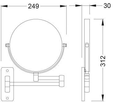 Зеркало Timo Saona (13076/03) черный фото в интернет-магазине Русалия