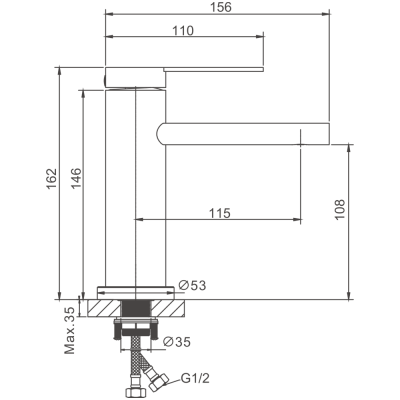 Смеситель для раковины BELZ оружейная сталь (B10813-3) фото в интернет-магазине Русалия