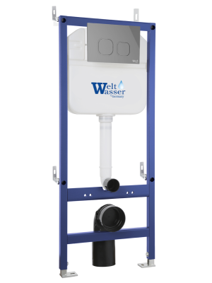 BAMBERG 460 CR Инсталляция для унитаза. Черная кнопка WeltWasser фото в интернет-магазине Русалия