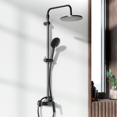 977710300 Jupiter душевая система с душевым смесителем, черный Damixa фото в интернет-магазине Русалия