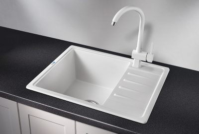 Кухонная мойка GRANULA Standart (5803, БЕЛЫЙ) фото в интернет-магазине Русалия