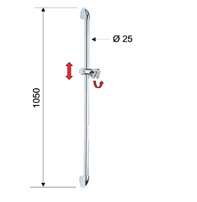 Душевая стойка 90 см Remer 319F фото в интернет-магазине Русалия