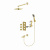 Душевая система встроенная с термостатом Timo Tetra-thermo (SX-0199/17SM) золото матовое фото в интернет-магазине Русалия