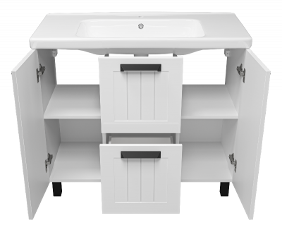 Тумба Спарта 100 с раковиной Dreja Harmonia 100 Misty фото в интернет-магазине Русалия