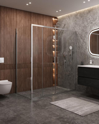 Душевой уголок CEZARESMOLVENO-AH-2/1-170/90-C-Cr-IV фото в интернет-магазине Русалия