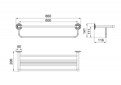 Полка для полотенец Timo Nelson (150058/00) фото в интернет-магазине Русалия