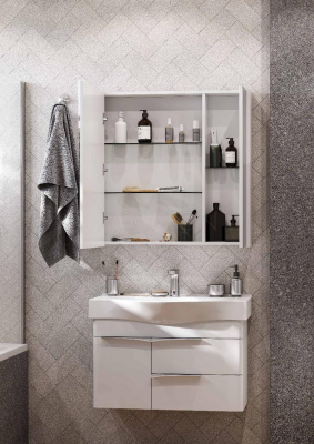 Зеркальный шкаф AQUATON Беверли 80 белый 1A237102BV010 фото в интернет-магазине Русалия