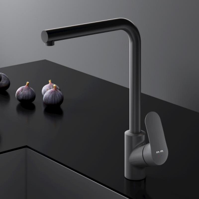 F8005022 Like, смеситель для кухни L-образный излив, черный, шт. фото в интернет-магазине Русалия