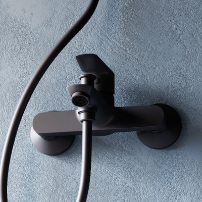 D4011022 Prime new cмеситель для ванны и душа, черный фото в интернет-магазине Русалия