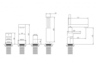 Смеситель ABBER Daheim AF8213G на борт ванны, золото матовое фото в интернет-магазине Русалия