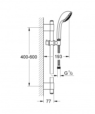 Душевой гарнитур 28945000 Relexa Massage Grohe фото в интернет-магазине Русалия