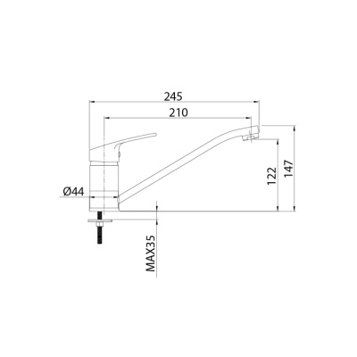 Смеситель для кухни Milardo Meal (M06SB00M05) фото в интернет-магазине Русалия