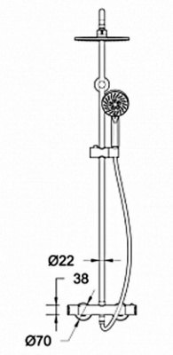 Душевая система с термостатом для душа Waterfall SS F939114C-A3 Bravat фото в интернет-магазине Русалия