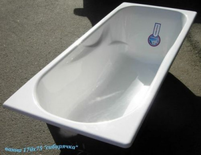 Ванна чугунная Сибирячка 170х75 без отверстий под ручки Универсал фото в интернет-магазине Русалия