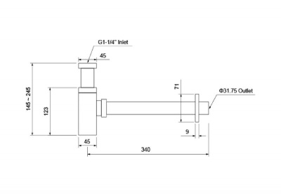 Сифон AQUATEK AQ6013CR фото в интернет-магазине Русалия