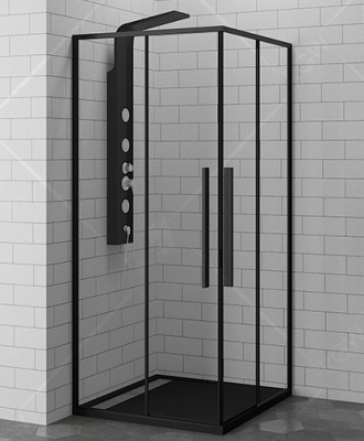 Душевой уголок квадрат 90х90 SV-31B черная серия RGW фото в интернет-магазине Русалия