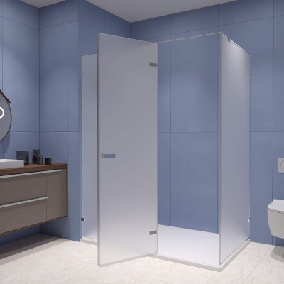 Душевой уголок RGW SV-040 1400x900, профиль хром, стекло матовое-сатинат фото в интернет-магазине Русалия