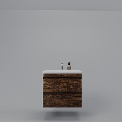 Тумба подвесная "Атлантика 70", Люкс старое дерево, PLUS + Умывальник Атлантик 70 фото в интернет-магазине Русалия