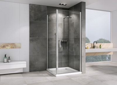 Душевой уголок ABBER Sonnenstrand AG04090-S80 80х90 прямоугольный, профиль хром, прозрачное стекло фото в интернет-магазине Русалия