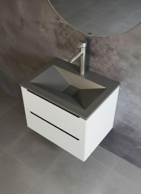 Раковина для ванной Uperwood Geo 70 см, графит RGeo70g фото в интернет-магазине Русалия