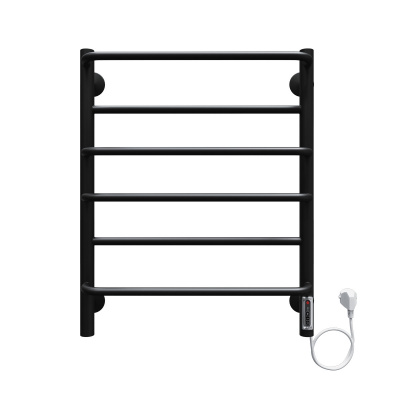 Полотенцесушитель электрический Евромикс П6 450x650, черный (RAL 9005 матовый) 4660059930329 Terminus фото в интернет-магазине Русалия