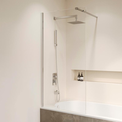 Шторка на ванну RGW SC-052 800, стекло прозрачное, профиль хром фото в интернет-магазине Русалия