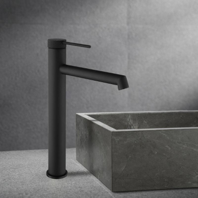 Смеситель для раковины Rim VBF-2RM2MB однорычажный, черный матовый Vincea фото в интернет-магазине Русалия