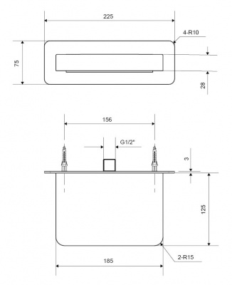 Излив настенный EXCELLENT Krotos AREX.8025BL (черный мат) фото в интернет-магазине Русалия